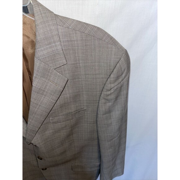 Michael Michael Kors Men’s Dress Blazer Size 42R Tan Wool Business Formal Party - Picture 4 of 12